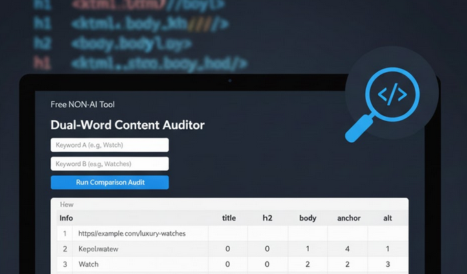 Dual-Word Content Auditor (Free NON-AI Tool)